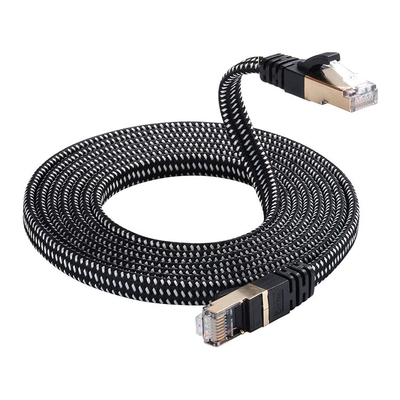Нейлон заплел Cat7 кабель ethernet, кабель сети 10ft высокоскоростной